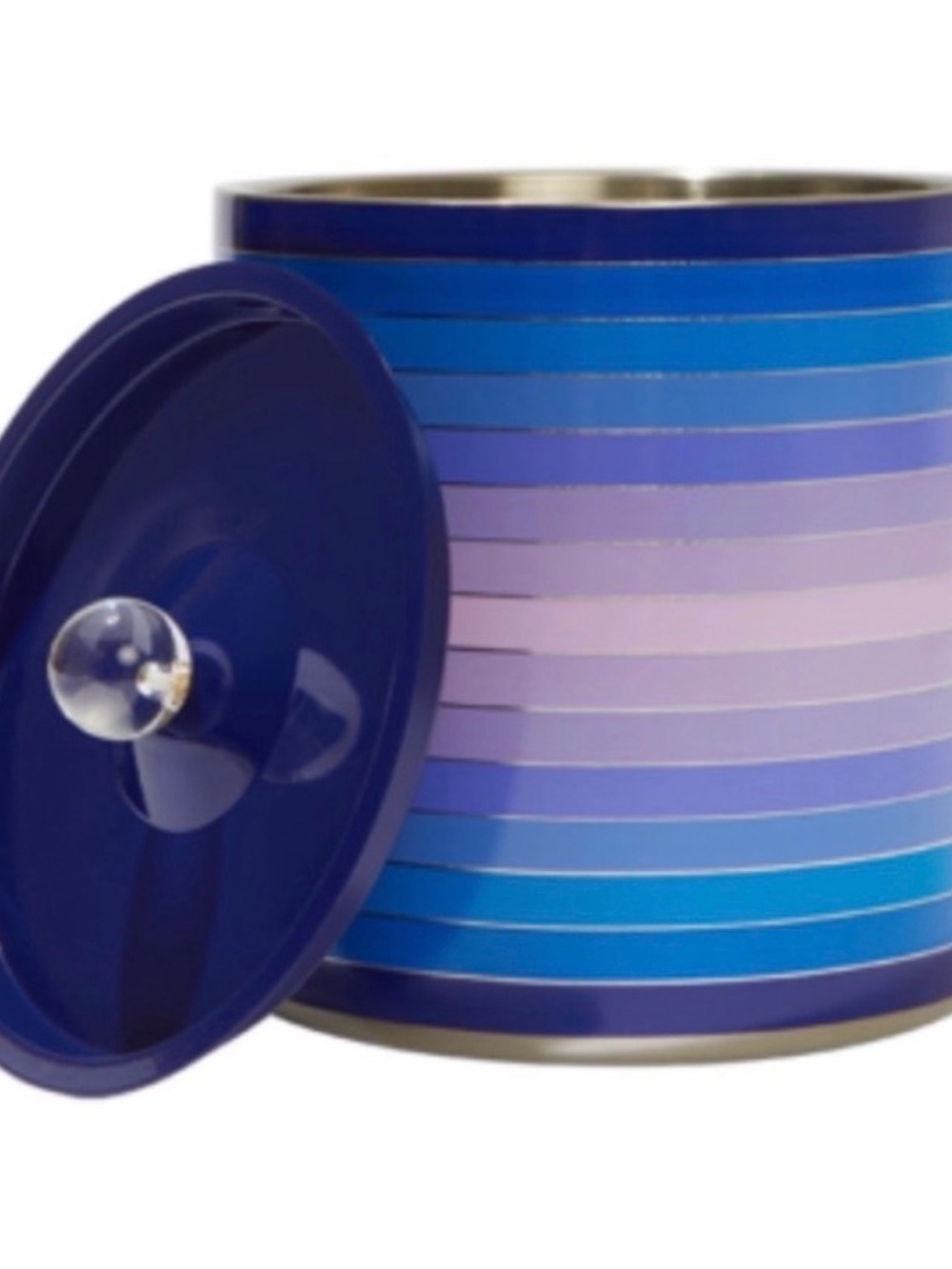 Jonathan Adler Scala Striped Blue & Purple Ice Bucket
